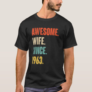 59 Wedding Anniversary For Her Awesome Wife Since T-Shirt