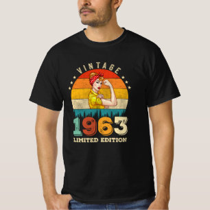 59 Year Old 1963 Vintage Women 59th Birthday Gift T-Shirt