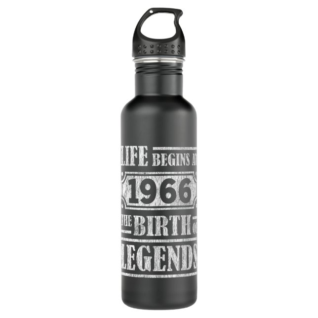 59 Year Old 1966 Birth Of Legend 59th Birthday 710 Ml Water Bottle (Front)