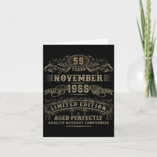 59 Year Old 59th Bday November 1966 Limited Editio Card