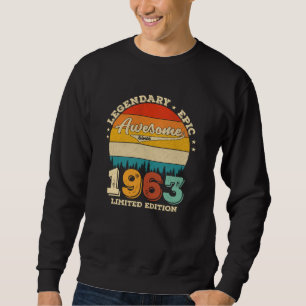 59 Year Old Awesome Since 1963 59th Birthday Gift Sweatshirt