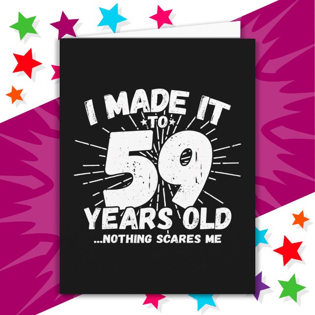 59 Year Old Sarcastic Meme Funny 59th Birthday Card (Creator Uploaded)