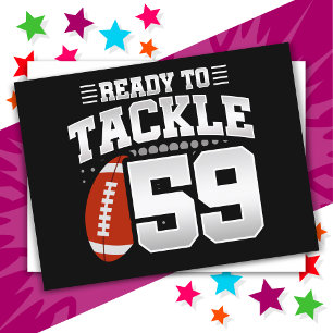 59 Year Old Tackle Football Party 59th Birthday Postcard