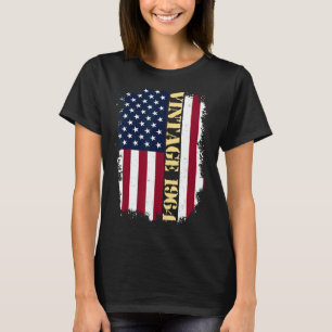 59 Year Old Vintage US Flag 1964 American Flag 59t T-Shirt