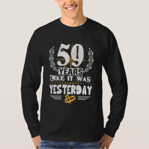 59 Years Like It Was Yesterday 59th Wedding Annive T-Shirt