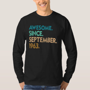 59 Years Old Awesome Since September 1963 59th 1 T-Shirt