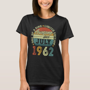 59 Years Old Birthday Awesome Since July 1962 59th T-Shirt
