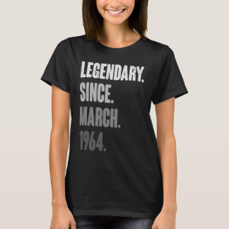 59 Years Old Vintage 1964 Birthday March 59th Deco T-Shirt