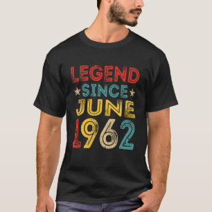 59Th Birthday Legend Since June 1962 Distressed 59 T-Shirt