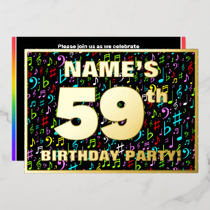 59th Birthday Party — Fun, Colourful Music Symbols