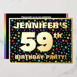 59th Birthday Party — Fun, Colourful Stars Pattern