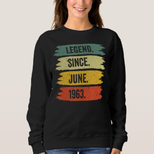 59th Birthday Retro Vintage Legends Were Born In J Sweatshirt