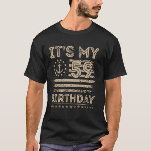 59th Birthday Sailor American Nautical Sailing Bda T-Shirt