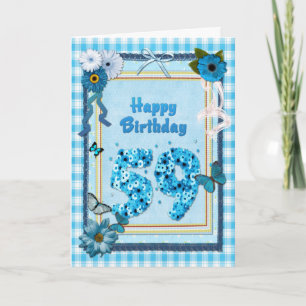 59th Birthday with a scrapbook effect Card