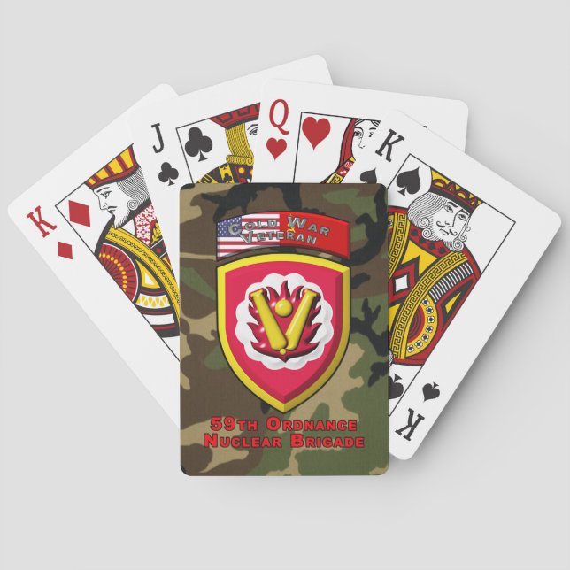 59th Ordnance Brigade “Cold War Nuclear Deterrent” Playing Cards (Back)