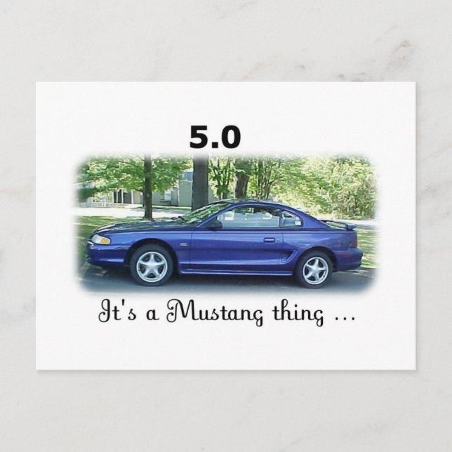 5.0 Mustang Postcard (Front)