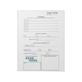 5 - 1 Daily Food Tracker Notepad