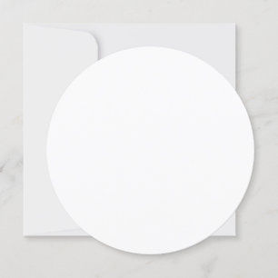 5.25" diameter Round Wedding Thank You Card