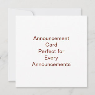 5.25" x 5.25" Flat Announcement Card