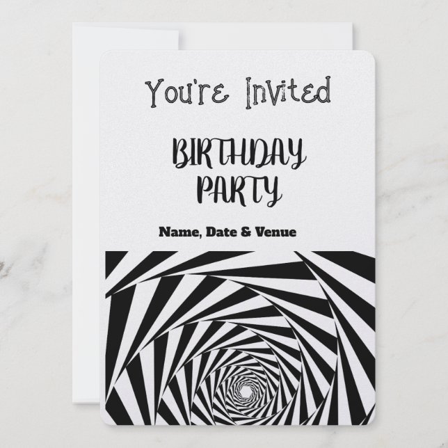 5.5" * 7.5" Birthday Invitation Card (Front)