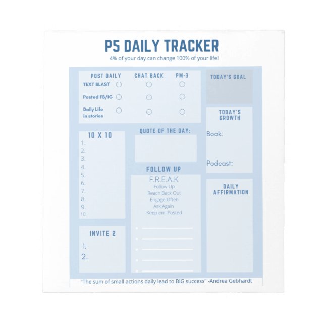 5.5" x 6" Notepad - 40 pages (Front)