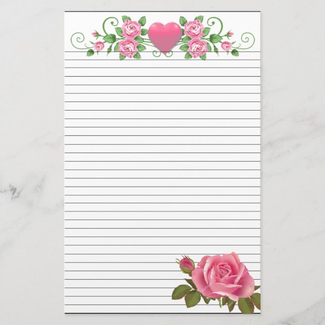 5.5" x 8.5" lined Stationery (Front)