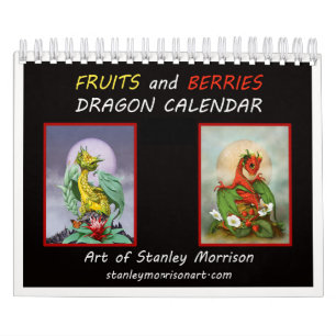 5.5x7 Fruits and berries Dragon 2018 calendar
