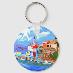 5.7 cm Basic Button Key Ring