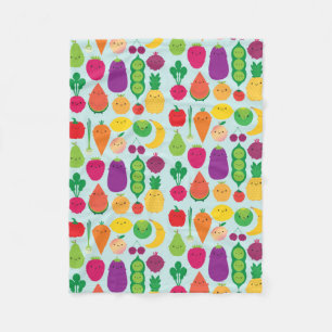 5 A Day Fruit & Vegetables Fleece Blanket