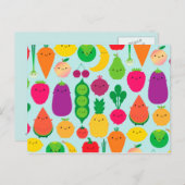 5 A Day Fruit & Vegetables Postcard (Front/Back)