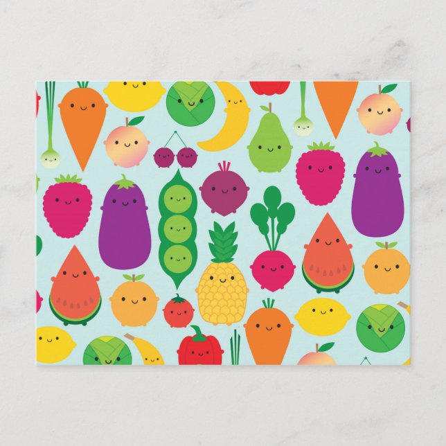 5 A Day Fruit & Vegetables Postcard (Front)