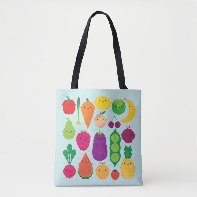 5 A Day Fruit & Vegetables Tote Bag (Front)