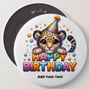 #5 Add Your Text /Happy Birthday 6 Cm Round Badge