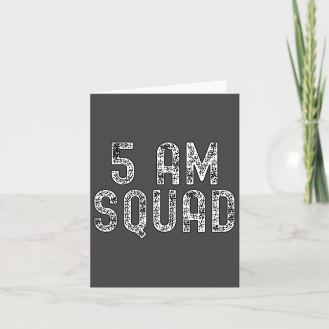 5 Am Squad _ Funny Gym Workout Quote Apparel Tank  Card (Front)
