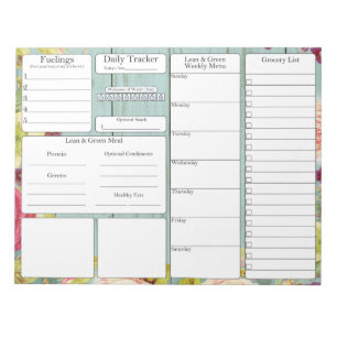 5 and 1   Menu Planner   Grocery List Notepad
