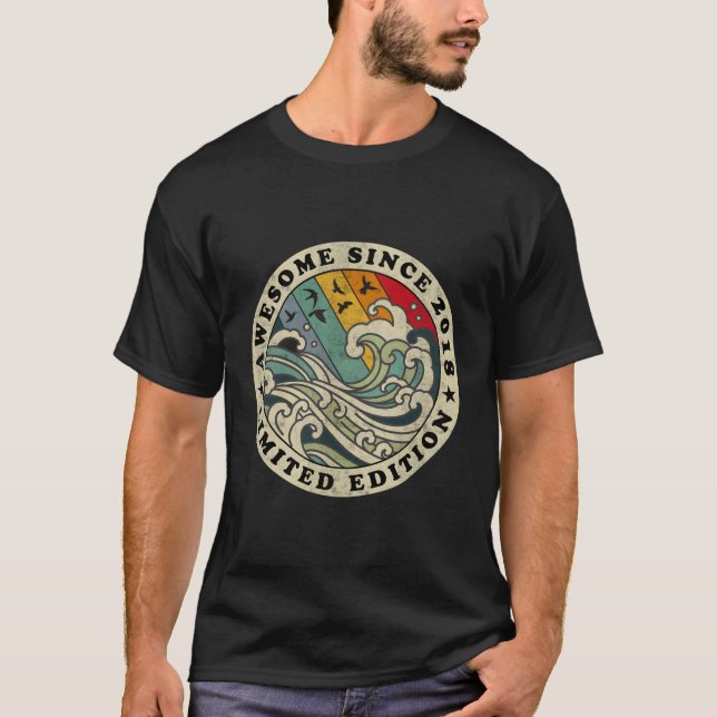 5 Awesome Since 2018 5Th T-Shirt (Front)