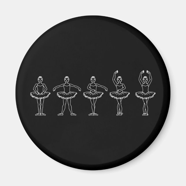 5 Ballet Positions Magnet (Front)