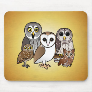 5 Birdorable Owls Mouse Pad