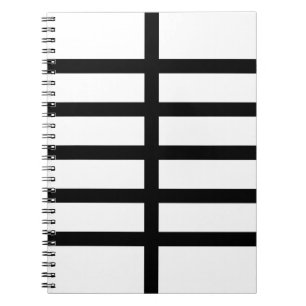 5 Bisected Black Lines Notebook