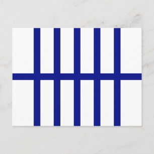 5 Bisected Blue Lines Postcard