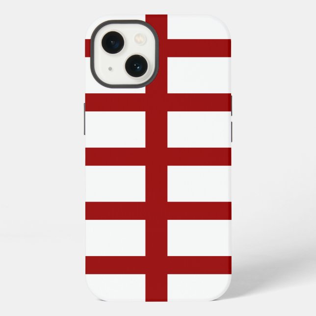 5 Bisected Red Lines iPhone Case (Back)