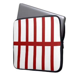5 Bisected Red Lines Laptop Sleeve