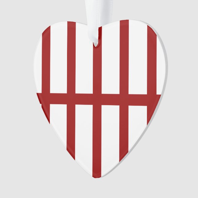 5 Bisected Red Lines Ornament (Front)