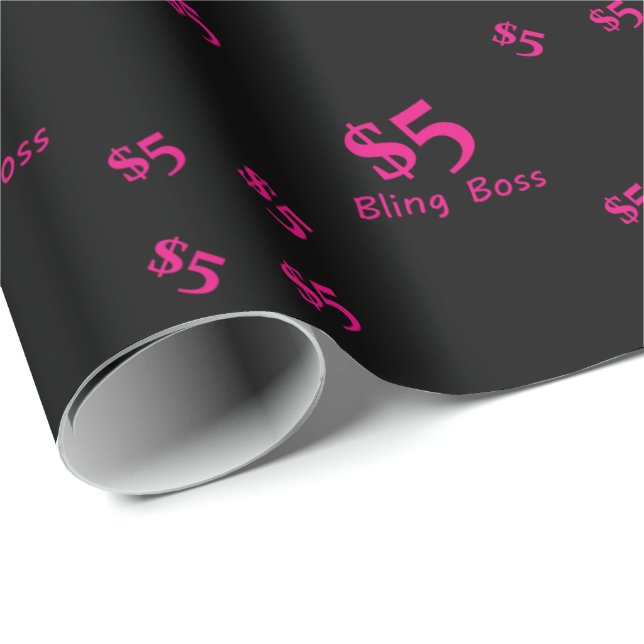 $5 Bling Boss Wrapping Paper (Roll Corner)