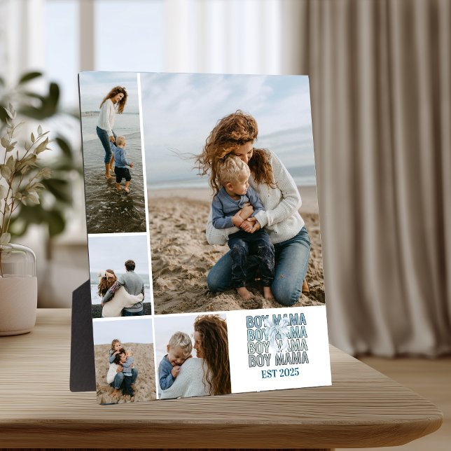5 Boy Mama Custom Photo Collage Plaque (Creator Uploaded)