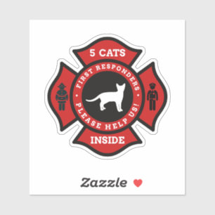 5 Cats Inside Pet Alert For Fire Department