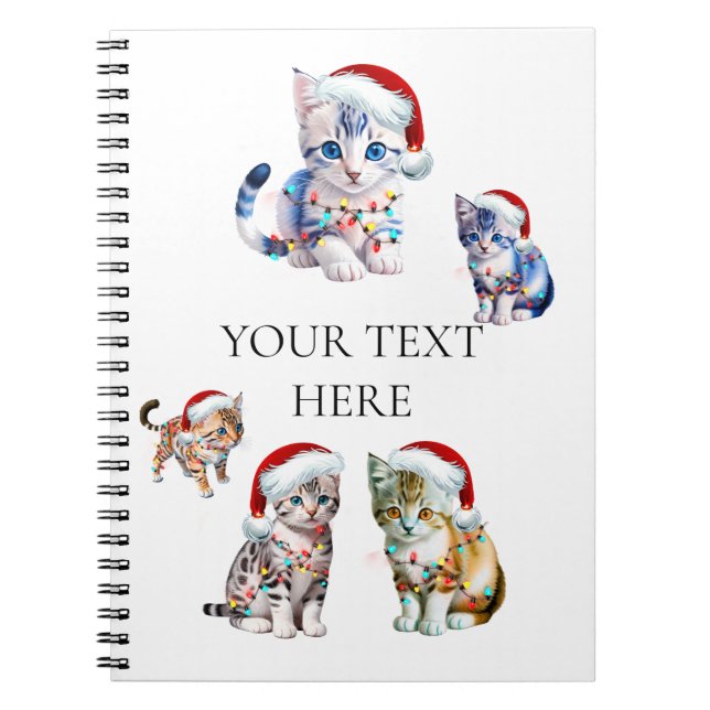 5 Christmas Kittens Notebook (Front)