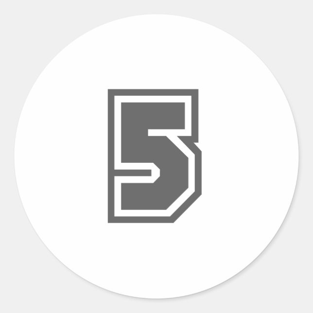 5 CLASSIC ROUND STICKER (Front)