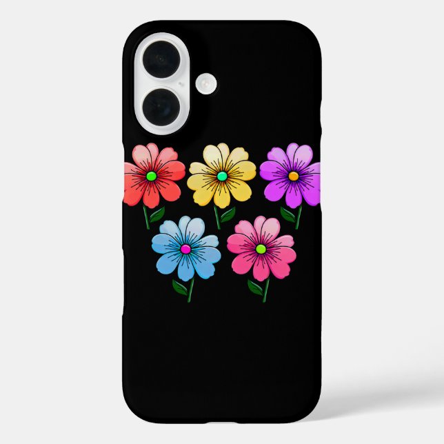 5 Colour Flowers Design  Case-Mate iPhone Case (Back)