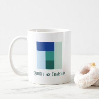 5 Colour Log Cabin Quilt Block with Quilting Pun Coffee Mug